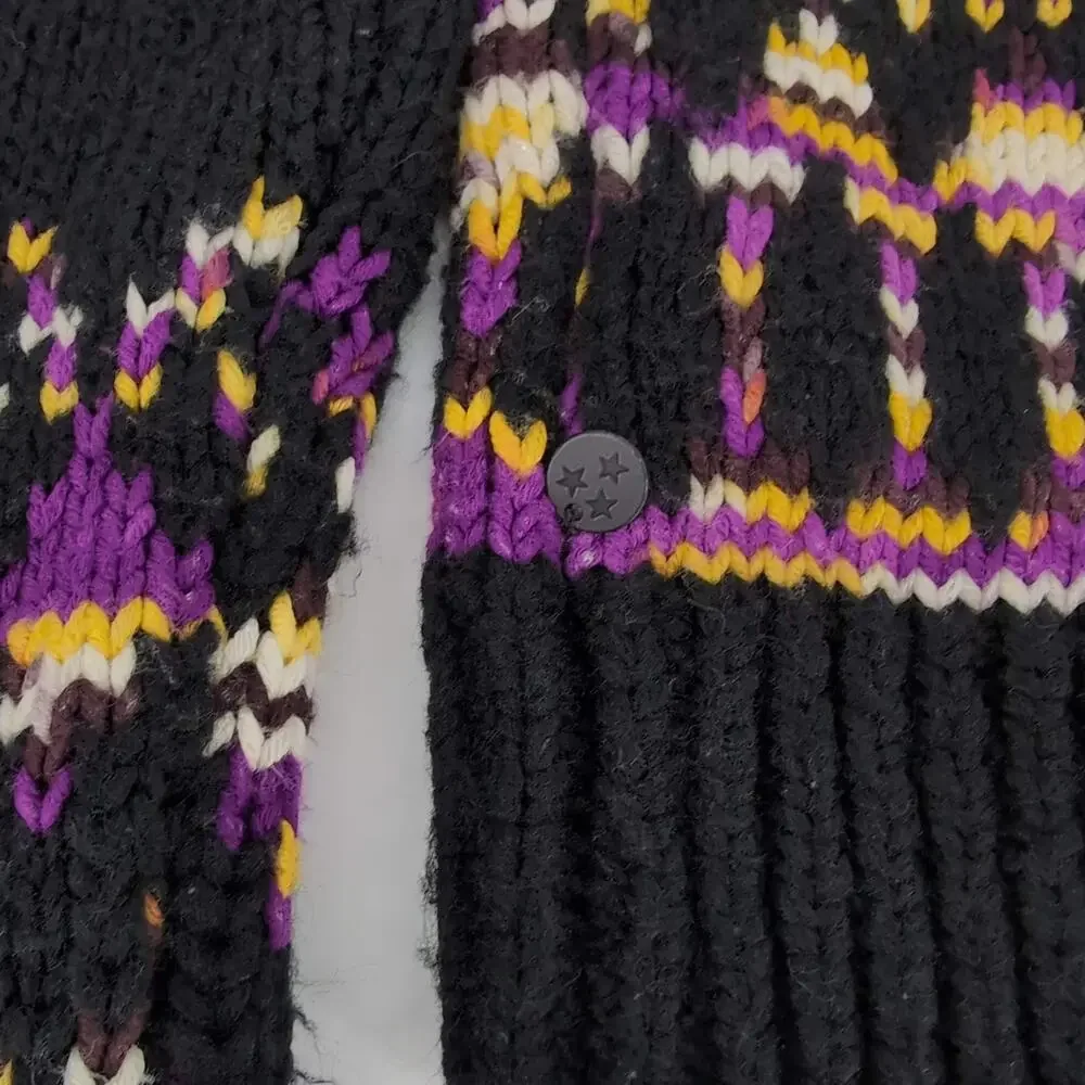 Scotch & Soda La Bande Maison Black Purple Fair Isle Wool Blend Sweater - Size S - Picture 7 of 14